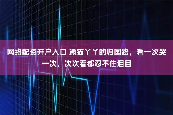 网络配资开户入口 熊猫丫丫的归国路，看一次哭一次，次次看都忍不住泪目